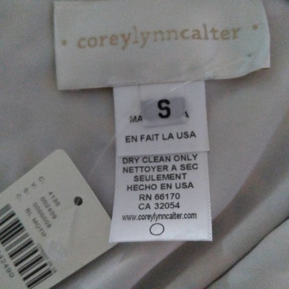 Corey Lynn Calter Danica Midi Dress Floral Blue Gold Small - Picture 11 of 12